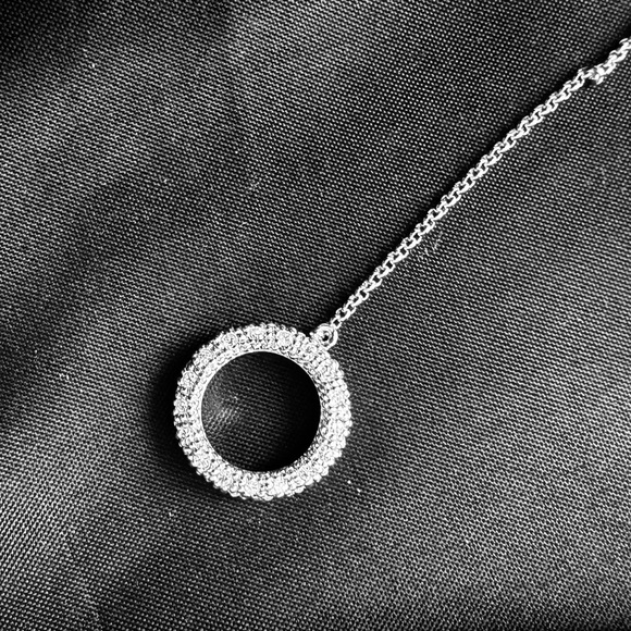 Sparkling 3” Pave Rhinestone Dangle Silver Earrings - Picture 6 of 6